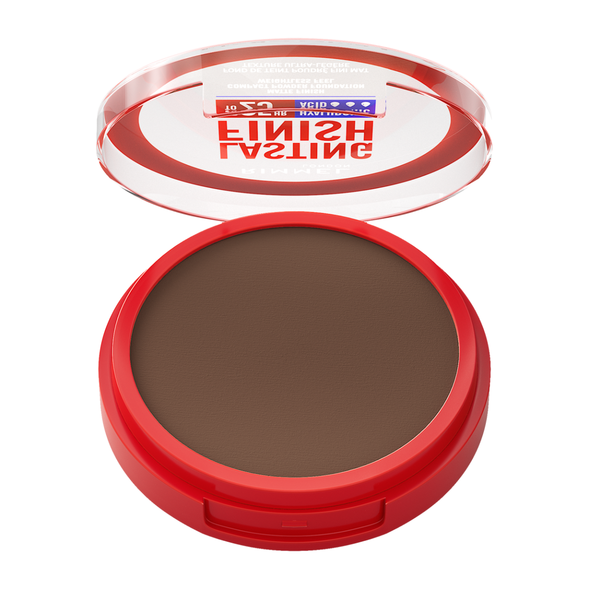 Rimmel Lasting Finish, 16 Hazelnut, Fondotinta Compatto, Finish Soft-Focus, Finish opaco, Coprenza totale, SPF20, Formula vegana, 7 g