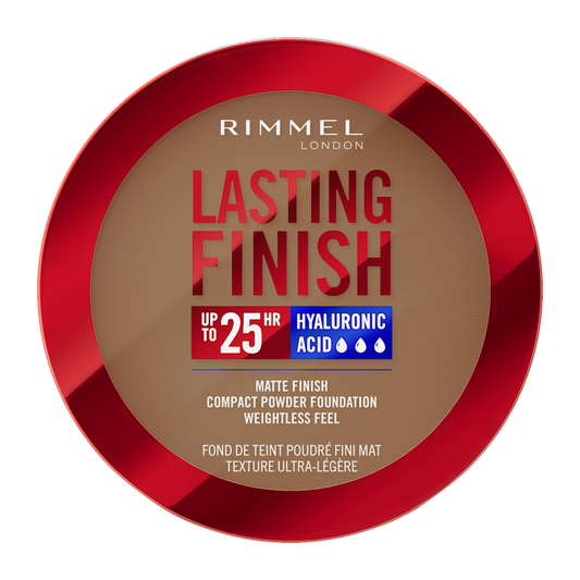 Rimmel Lasting Finish, 004 Warm Cinnamon, Fondotinta Compatto, Finish Soft-Focus, Finish opaco, Coprenza totale, SPF20, Formula vegana, 7 g