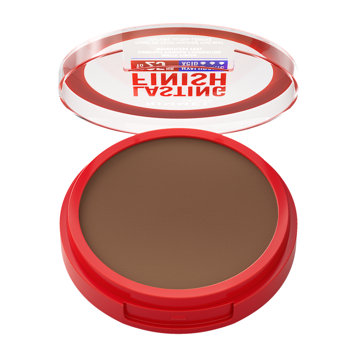 Rimmel Lasting Finish, 15 Warm Coconut, Fondotinta Compatto, Finish Soft-Focus, Finish opaco, Coprenza totale, SPF20, Formula vegana, 7 g