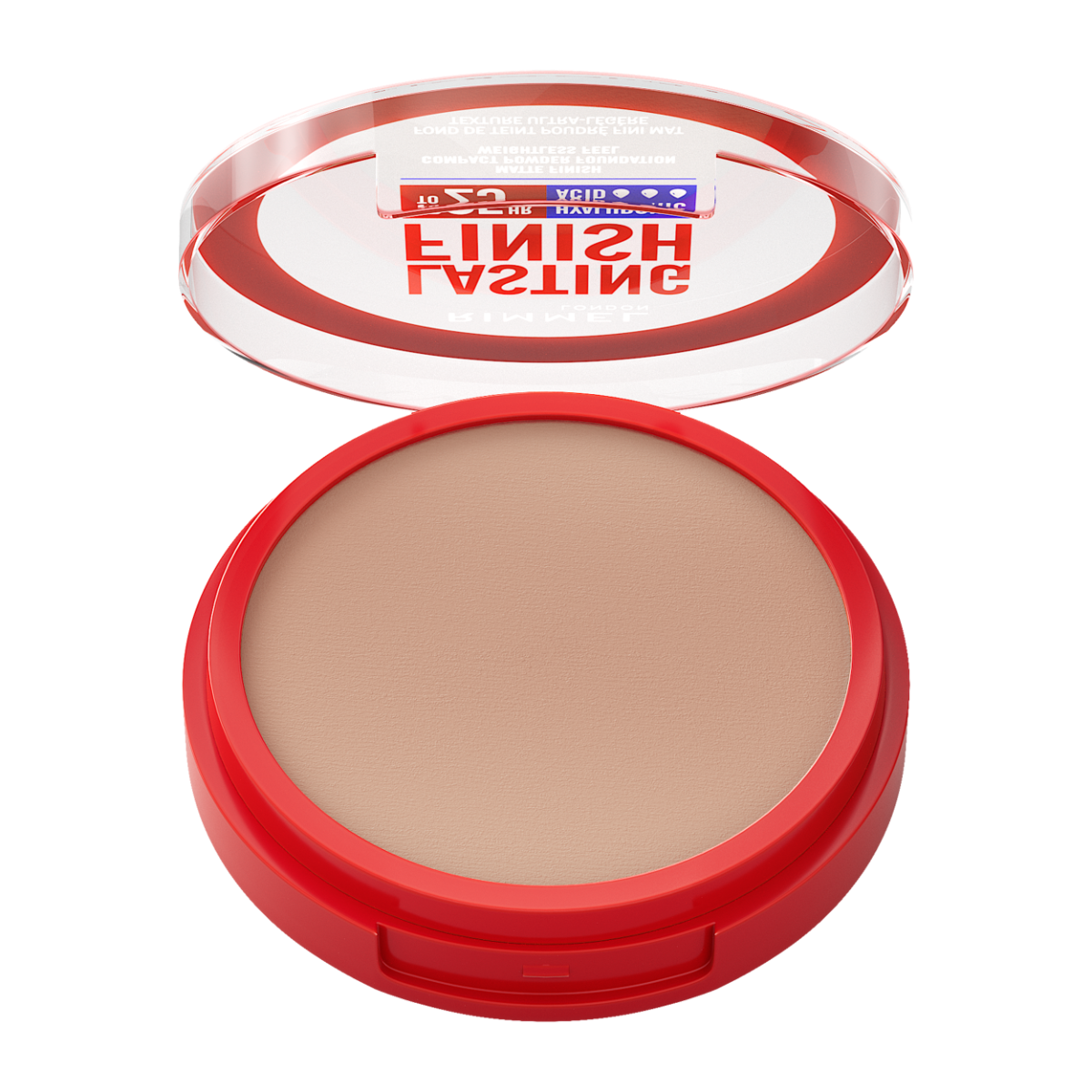 Rimmel Lasting Finish, 005 Ivory, Fondotinta Compatto, Finish Soft-Focus, Finish opaco, Coprenza totale, SPF20, Formula vegana, 7 g