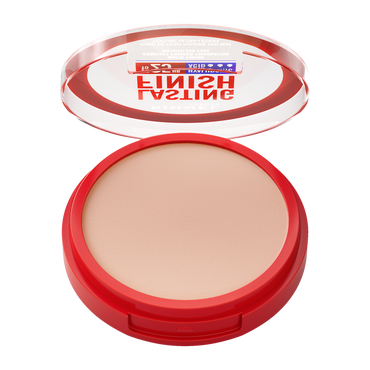 Rimmel Lasting Finish, 001 Fair Porcelain, Fondotinta Compatto, Finish Soft-Focus, Finish opaco, Coprenza totale, SPF20, Formula vegana, 7 g