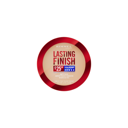Rimmel Lasting Finish, 003 Sesame, Fondotinta Compatto, Finish Soft-Focus, Finish opaco, Coprenza totale, SPF20, Formula vegana, 7 g