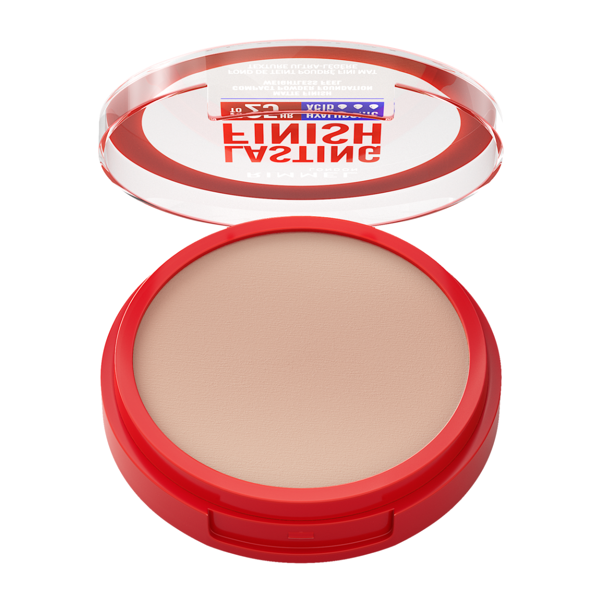 Rimmel Lasting Finish, 004 Rose Ivory, Fondotinta Compatto, Finish Soft-Focus, Finish opaco, Coprenza totale, SPF20, Formula vegana, 7 g