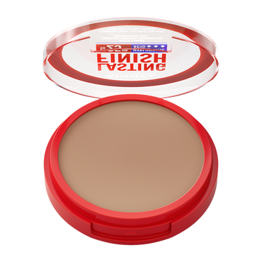 Rimmel Lasting Finish, 009 Honey, Fondotinta Compatto, Finish Soft-Focus, Finish opaco, Coprenza totale, SPF20, Formula vegana, 7 g