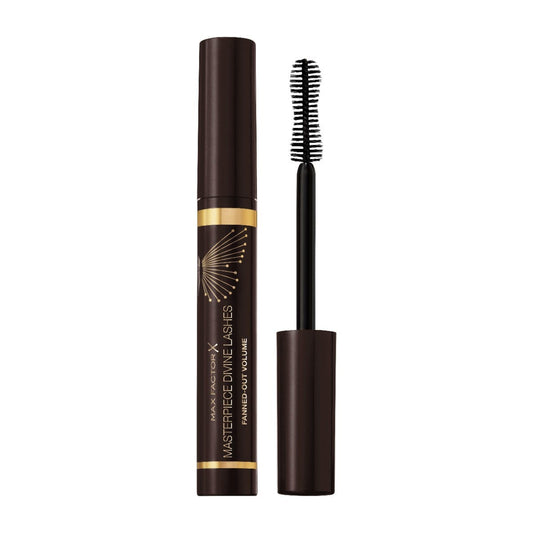 Max Factor Masterpiece Divine Lashes Mascara volumizzante, Black Brown, Texture con pigmenti naturali, Volume senza grumi, Effetto ciglia a ventaglio, Volume che dura tutto il giorno, 8 ml