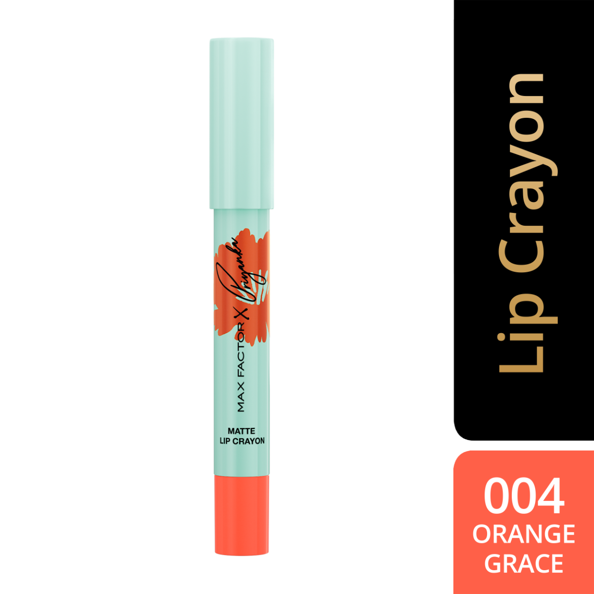 Max Factor X Priyanka Chopra Jonas Matita Stick Labbra, 004, Orange Grace, Finish matte, Effetto idratante, A lunga durata