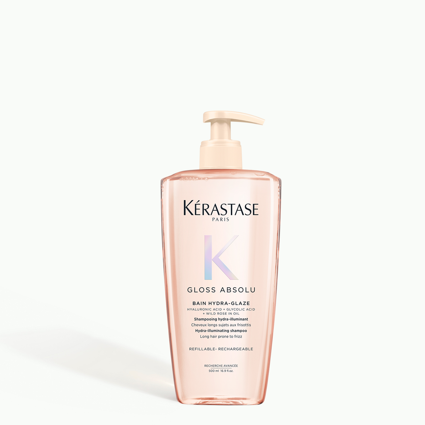 Kérastase Gloss Absolu Bain Ricaricabile Hydra-glaze per capelli tendenti al crespo 500ml