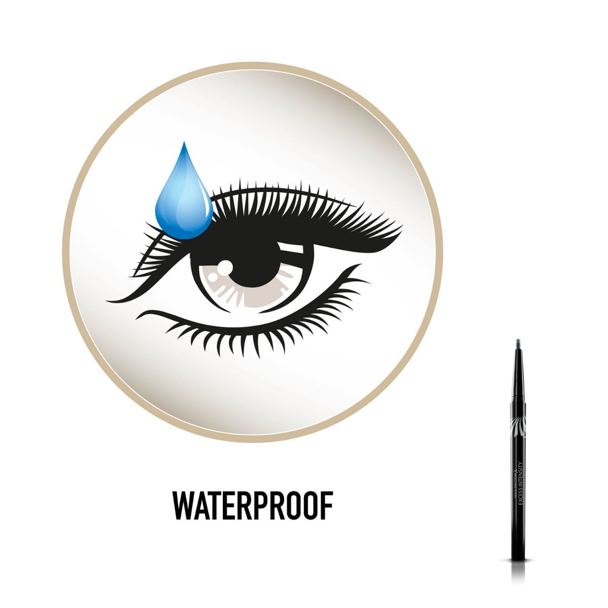 Max Factor - Matita Occhi Automatica Excess Intensity Longwear - Eyeliner Waterproof Tratto Preciso - 7 Jade - 2 G