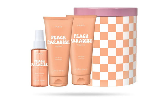 Pupa Happy Box Kit Peach Paradise Gel Doccia 200ml + Latte Corpo 200ml + Acqua Profumata 100ml