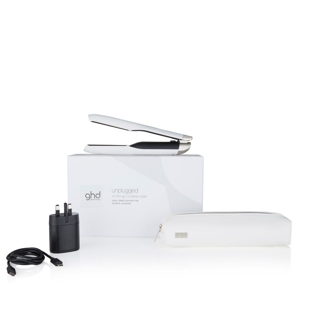 ghd unplugged white