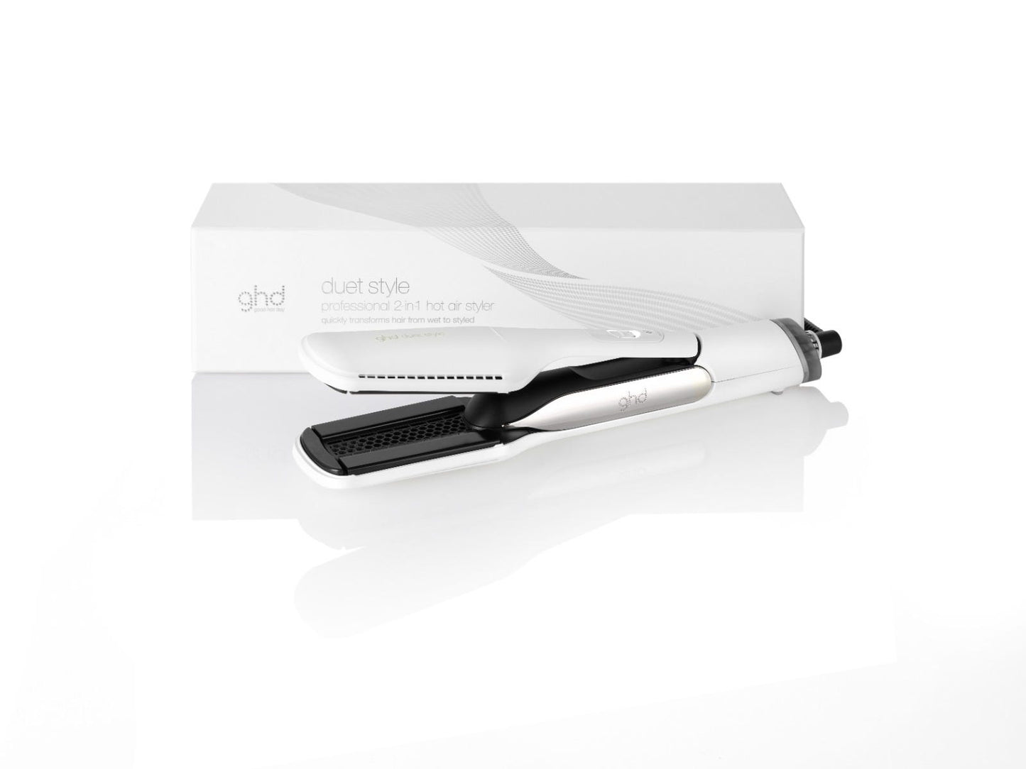Ghd Duet Style - Piastra Asciugacapelli 2 in 1 Bianca