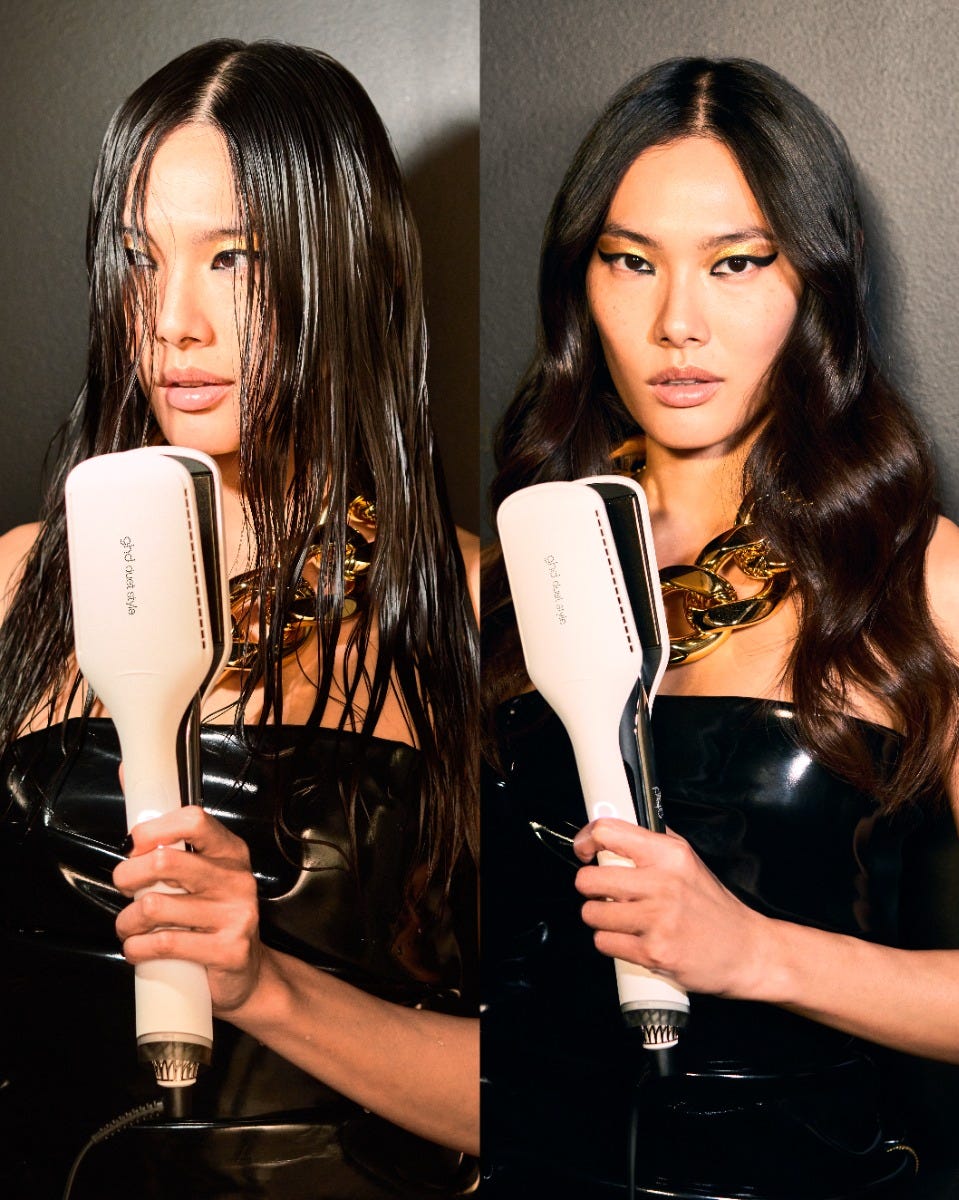 Ghd Duet Style - Piastra Asciugacapelli 2 in 1 Bianca