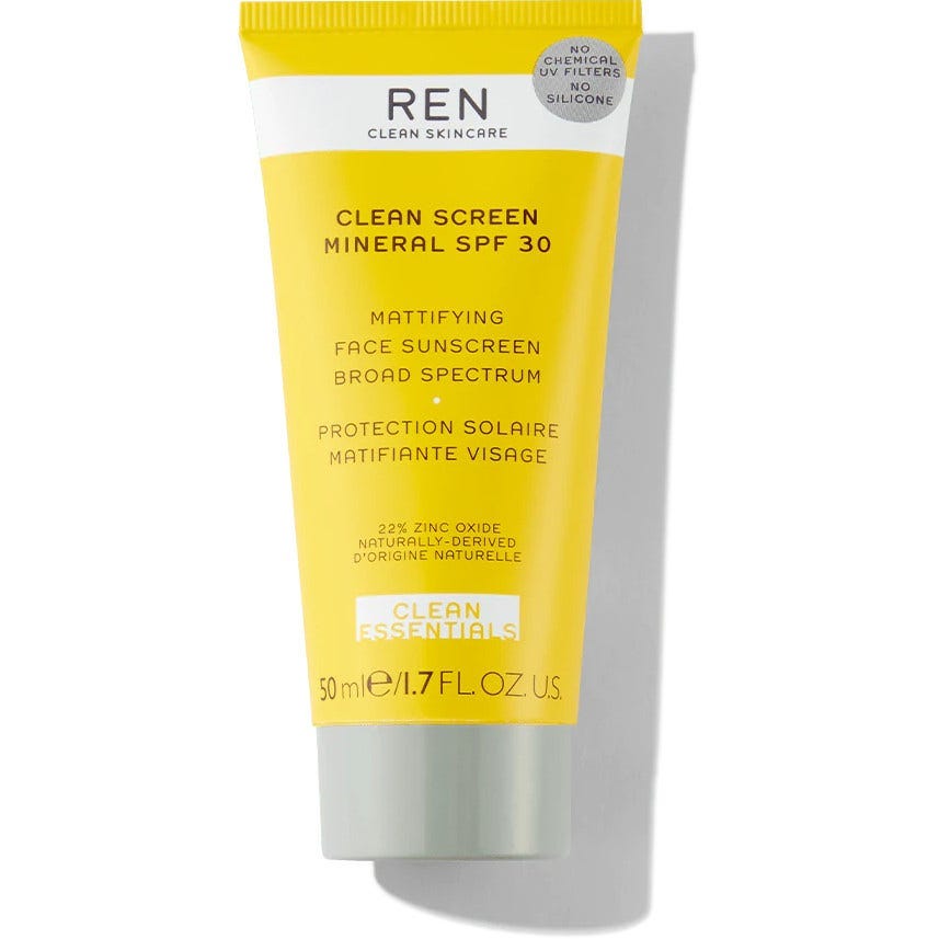 Ren Clean Skincare Crema Solare Viso SPF 30 Opacizzante 50ml
