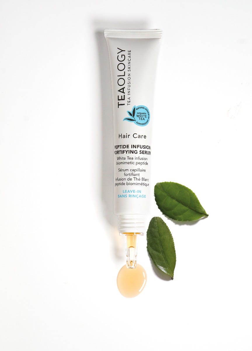Siero fortificante per capelli e cuoio capelluto con infuso di tè bianco e peptide biomimetico