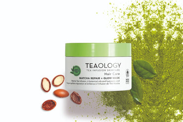 Maschera capelli ristrutturante e illuminante con infuso di tè matcha