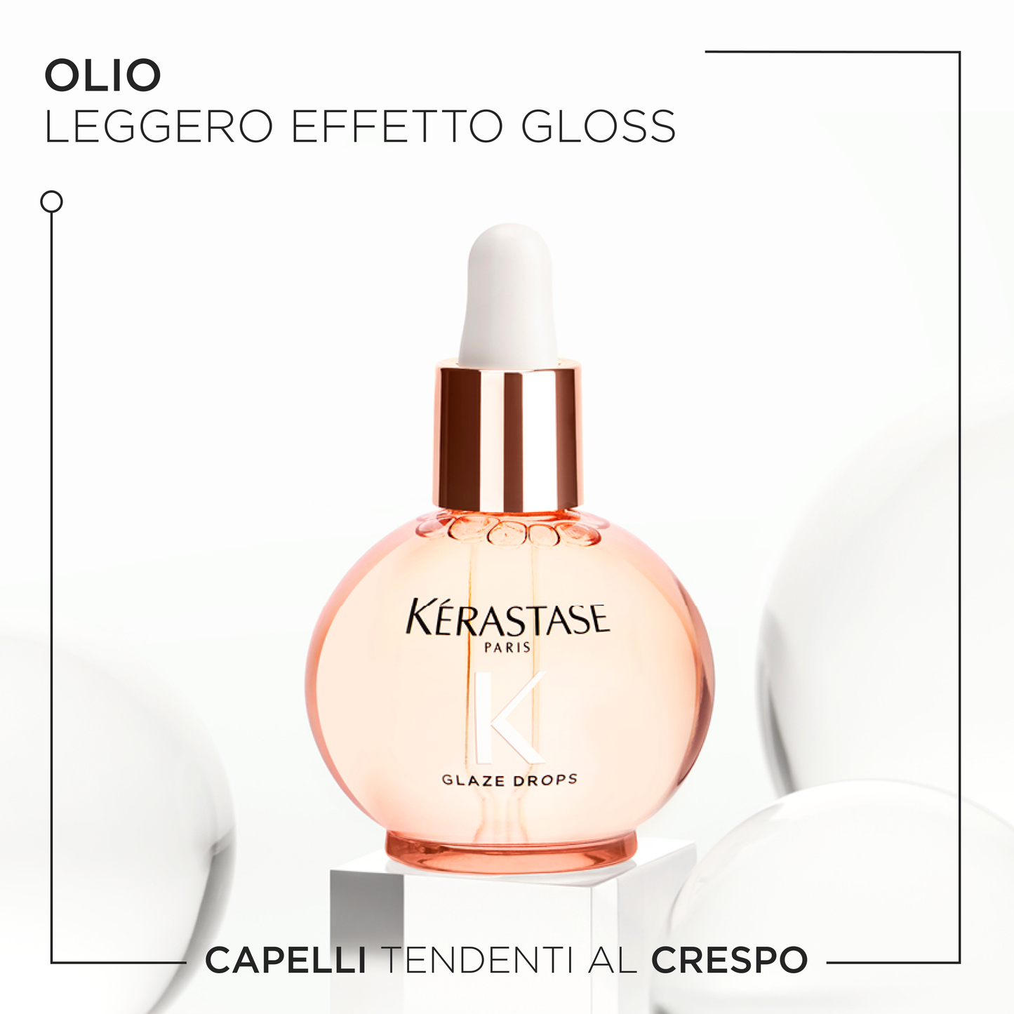 Kérastase Gloss Absolu Olio leggero Glaze Drops per capelli tendenti al crespo 45ml