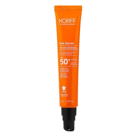 Korff Sun Secret Fluido Viso Antimacchie Effetto Mat 50ml SPF50+