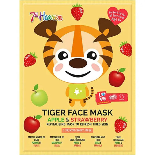 7th Heaven Maschera Viso Tessuto Stampa Tigre Adulti/Bambini 8 Anni+