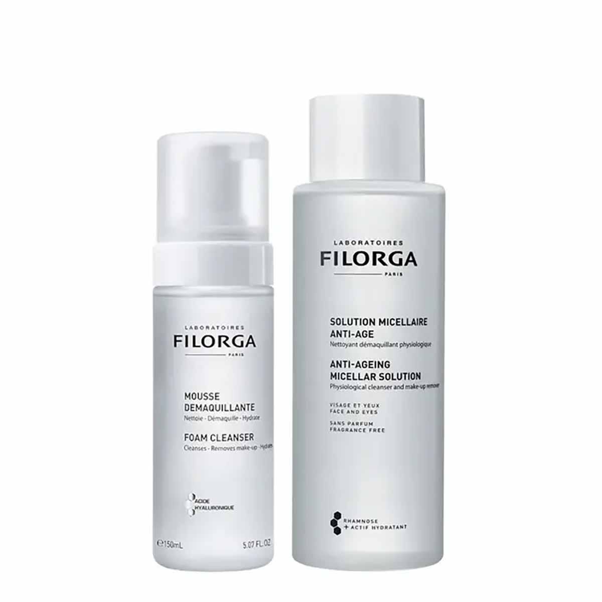 Filorga Mousse Struccante 150ml + Soluzione Micellare Viso E Occhi 400ml