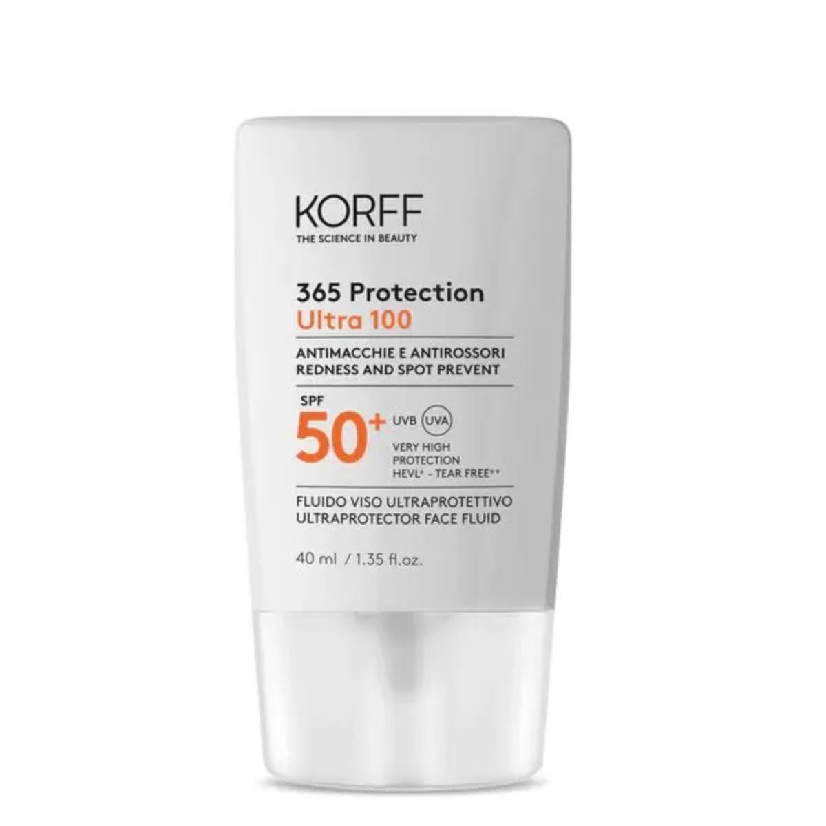 Korff 365 Protection Ultra 100 Fluido Viso Ultraprotettivo 40ml SPF50+