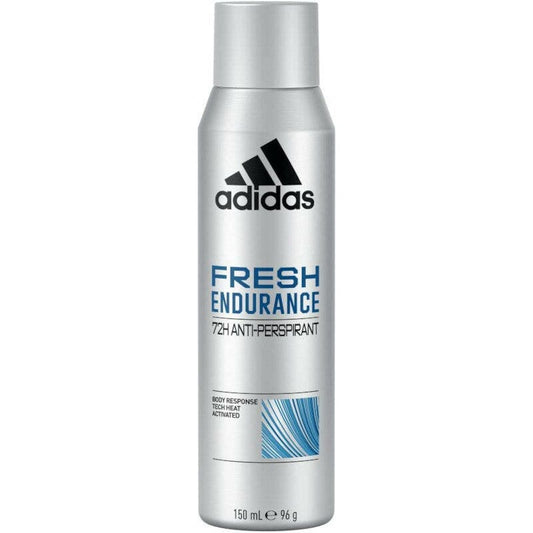 Adidas, Fresh Endurance Deodorante Spray Uomo, 72 Ore di Protezione, Formula Vegana e Senza Alcol, 150ml