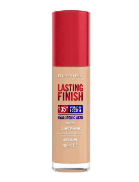 Rimmel Fondotinta Lasting Finish 35h Con Acido Ialuronico 070 Sesame 30ml