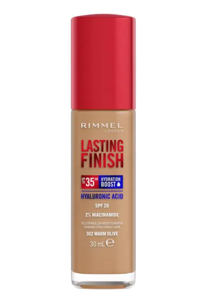 Rimmel Fondotinta Lasting Finish 35h Con Acido Ialuronico 302 Warm Olive 30ml