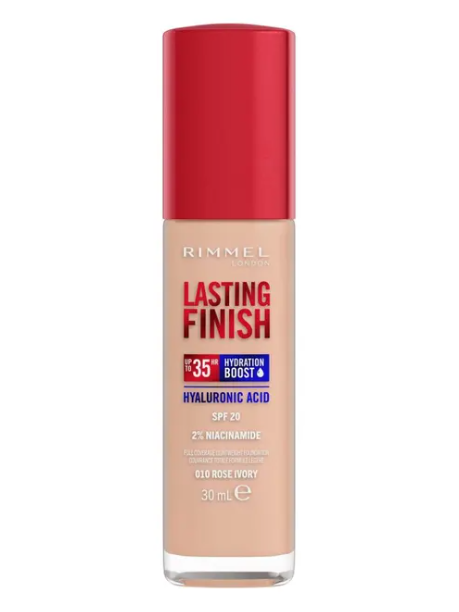 Rimmel Fondotinta Lasting Finish 35h Con Acido Ialuronico 010 Rose Ivory 30ml