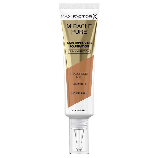 Max Factor Fondotinta Viso Miracle Pure Shade 85 Caramel