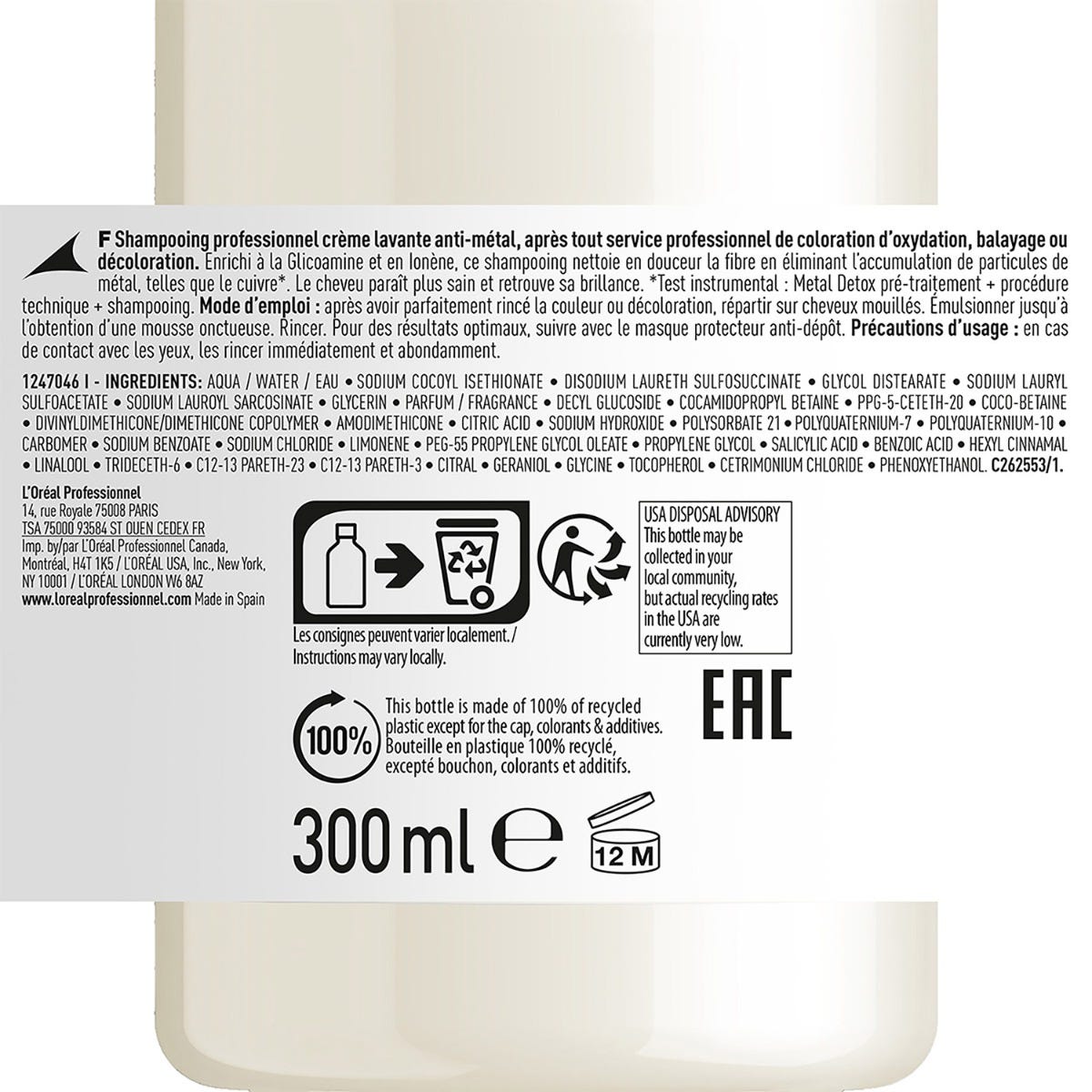 Serie Expert Metal Detox Shampoo 300ml