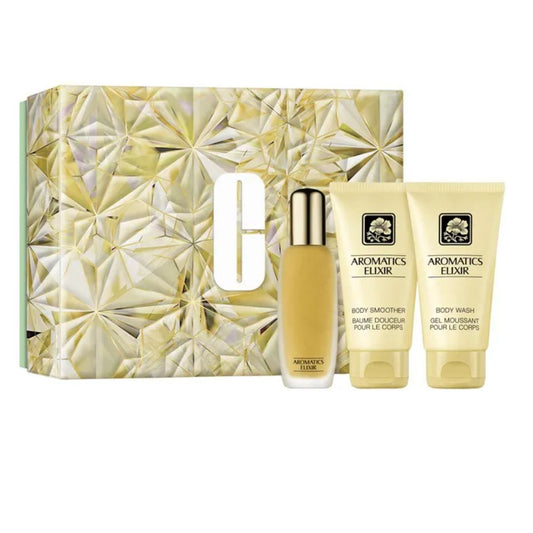 Clinique Cofanetto Aromatics Elixir Profumo 45 ml + Crema Corpo 75ml + Bagnodoccia 75ml