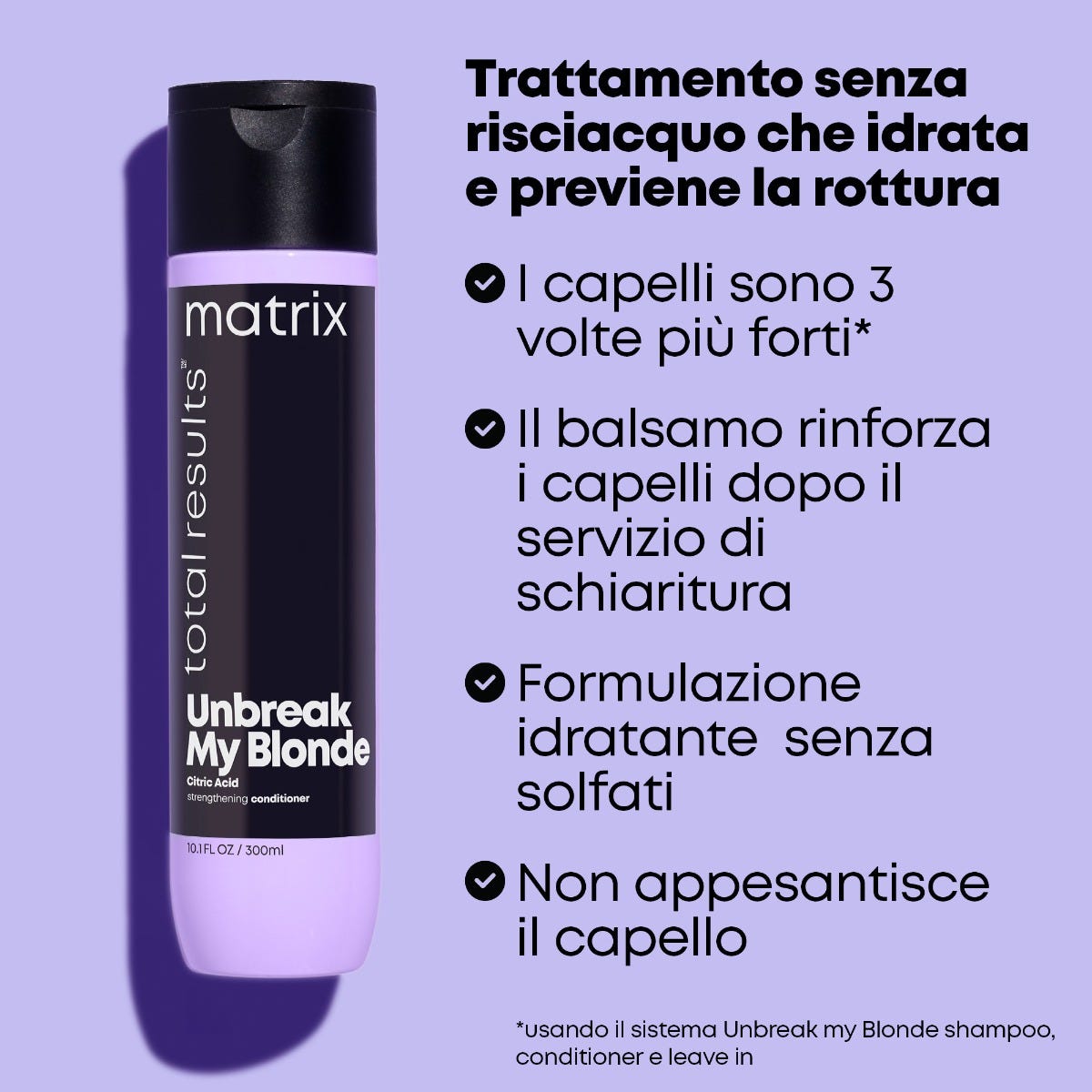 Matrix Total Results Unbreak My Blonde Conditioner - Balsamo per capelli biondi - 300 ml