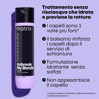 Matrix Total Results Unbreak My Blonde Conditioner - Balsamo per capelli biondi - 300 ml