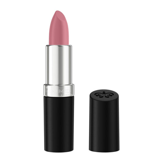 Rimmel Lasting Finish, 077 Brink Of Pink, Rossetto Satinato, Lunga Durata, Finish Satinato, Ricco Colore, Idratante, Formula Vegana, 4g