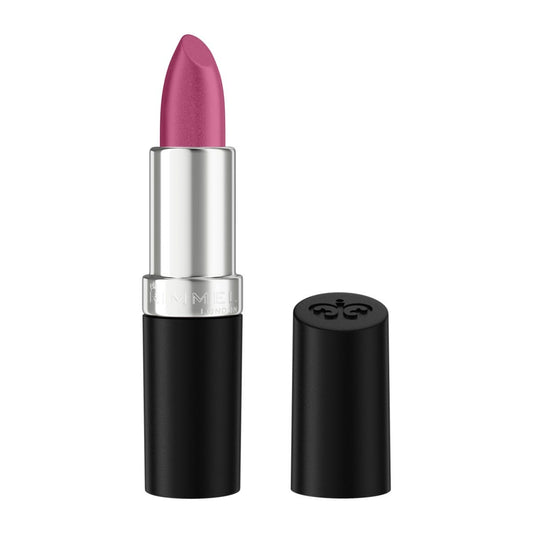 Rimmel Lasting Finish, 084 Amethyst Shimmer, Rossetto Satinato, Lunga Durata, Finish Satinato, Ricco Colore, Idratante, Formula Vegana, 4g