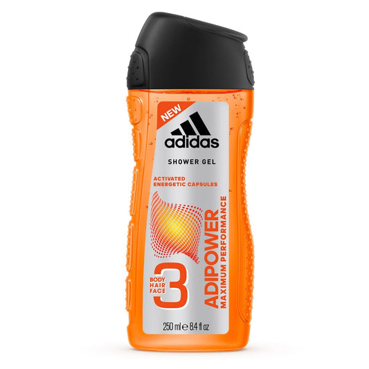 Adidas Adipower 3In1 Body, Hair And Face Shower Gel For Him