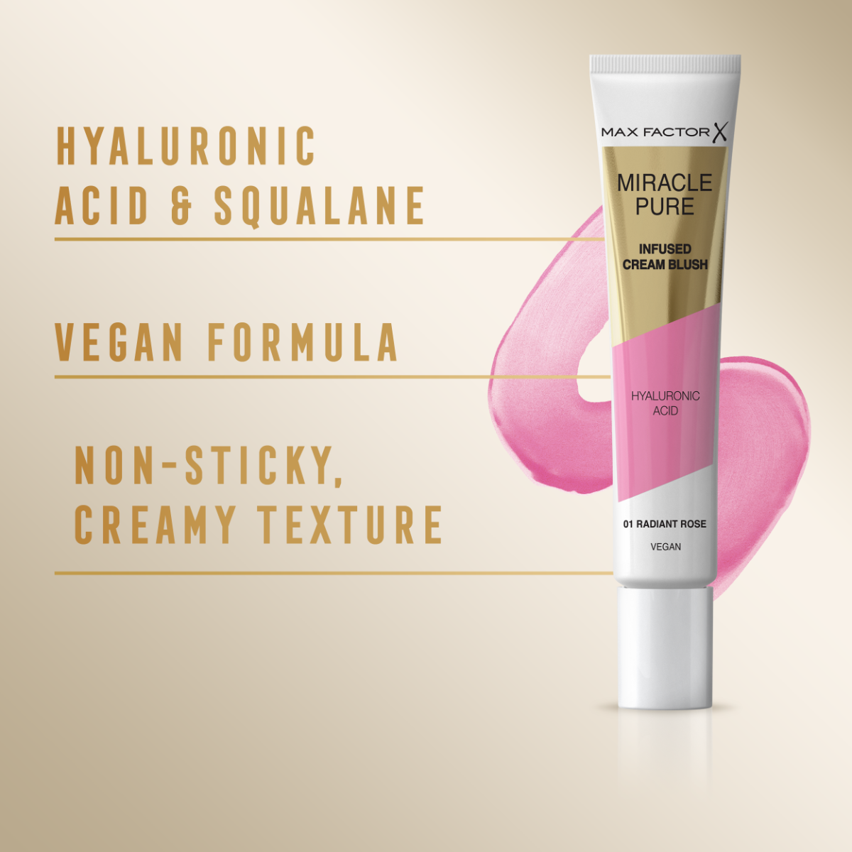 Max Factor Fard in Crema Miracle Pure - Radiant Rose 01 15 ML