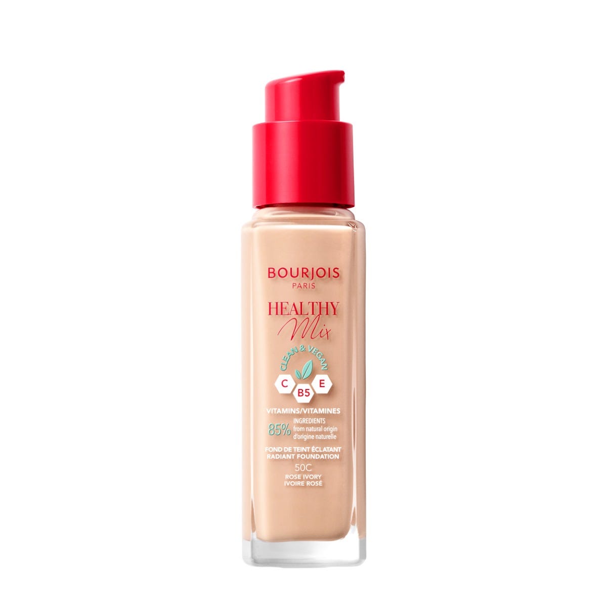 Bourjois Fondotinta Healthy Mix Clean, 50C Rose Ivory, 30 ml