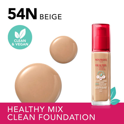 Bourjois Fondotinta Healthy Mix Clean, 54N Beige, 30 ml