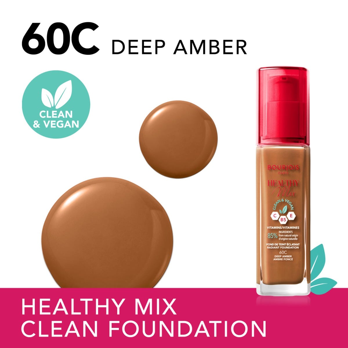 Healthy Mix Clean Foundation 60C- Deep Amber