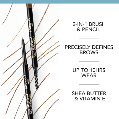 Bourjois Matita Sopracciglia Micro Brow Reveal, Dark Brown, 0.09 g