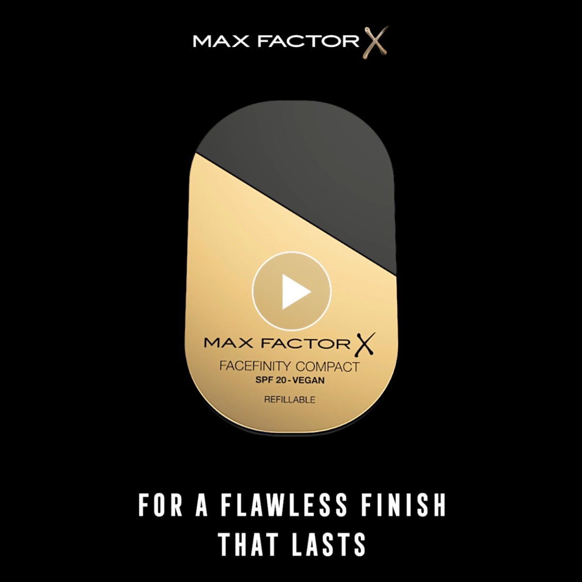 Max Factor Facefinity Fondotinta compatto, SPF 20, 033, CRYSTAL BEIGE, 10 g