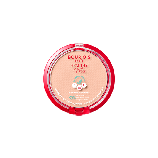 Bourjois Healthy Mix Clean Cipria Compatta - Formula Clean & Vegana - Con Vitamina C, E e B5 - 03 Rose Beige, 11g