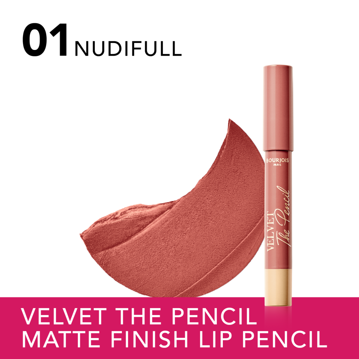 Bourjois, Velvet the Pencil, Rossetto Twistable Vellutato, Formula Transferproof