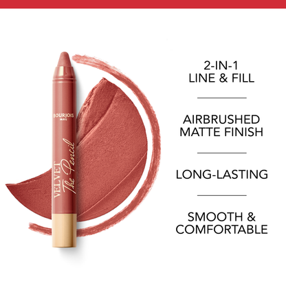 Bourjois, Velvet the Pencil, Rossetto Twistable Vellutato, Formula Transferproof