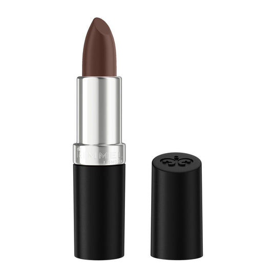 Rimmel Lasting Finish, 330 Cappuccino Kissed, Rossetto Satinato, Lunga Durata, Finish Satinato, Ricco Colore, Idratante, Formula Vegana, 4g
