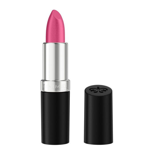 Rimmel Lasting Finish, 350 Pink Power, Rossetto Satinato, Lunga Durata, Finish Satinato, Ricco Colore, Idratante, Formula Vegana, 4g