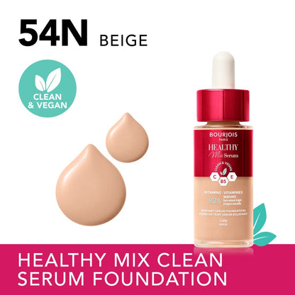 Bourjois Healthy Mix Serum Foundation - #54N Beige, 30 ml