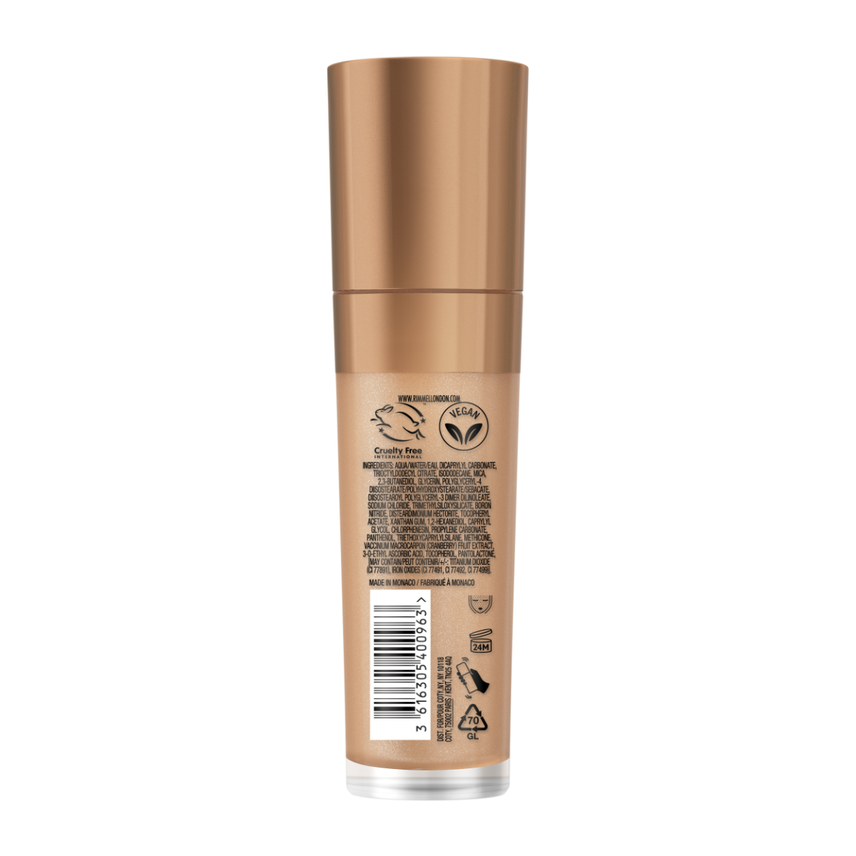 Rimmel Multi-Tasker Better Than Filters, 001 Fair, Primer Viso, Glow Booster e Illuminante, Formula Vegana, Leggera, Antietà, con Pigmenti che Riflettono la Luce, Maxi Applicatore Soft-Touch, 30ml (1oz)