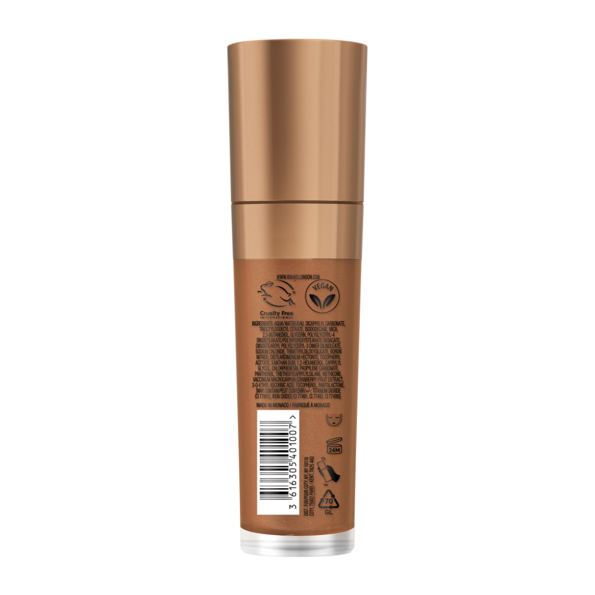 Rimmel Multi-Tasker Better Than Filters, 007 Deep, Primer Viso, Glow Booster e Illuminante, Formula Vegana, Leggera, Antietà, con Pigmenti che Riflettono la Luce, Maxi Applicatore Soft-Touch, 30ml (1oz)